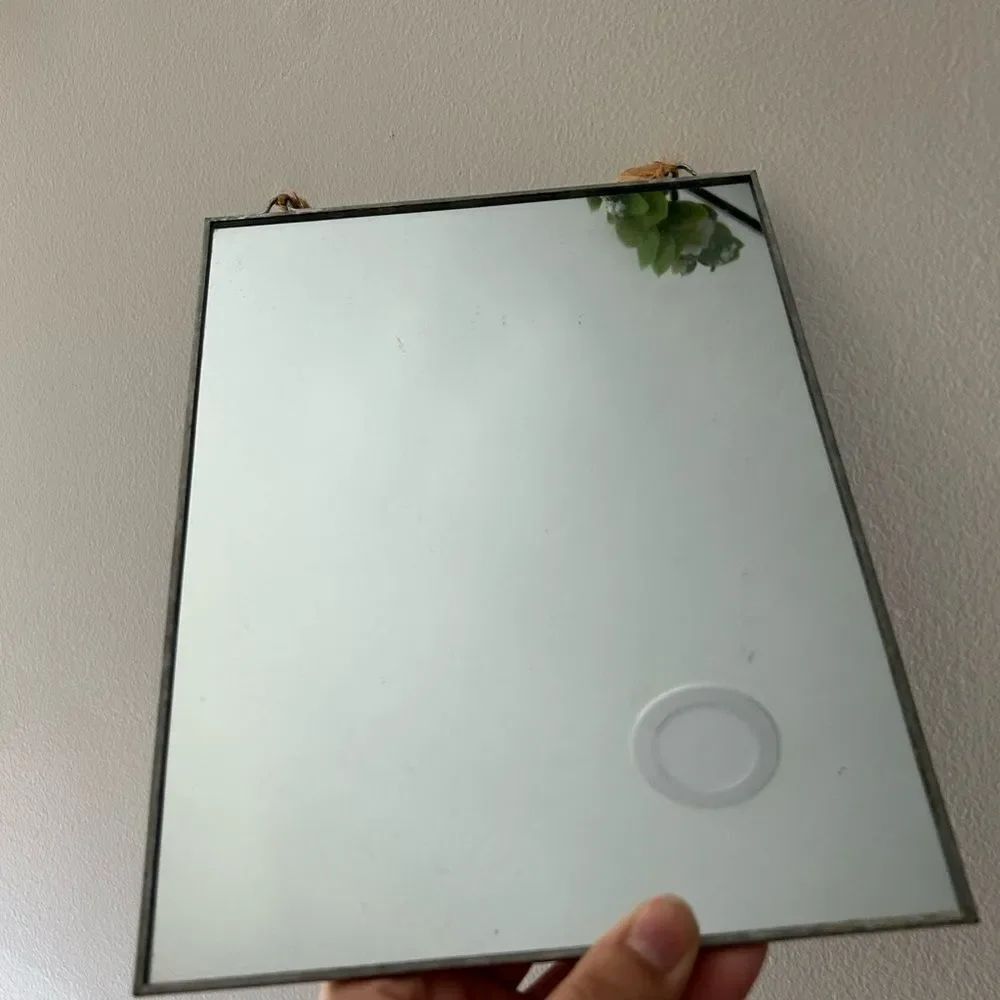 Rectangular Wall Mirror with Silver Frame